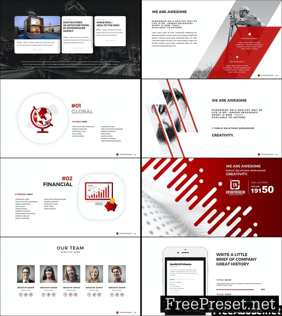 Entrepreneur Powerpoint Template DGJ6ESU