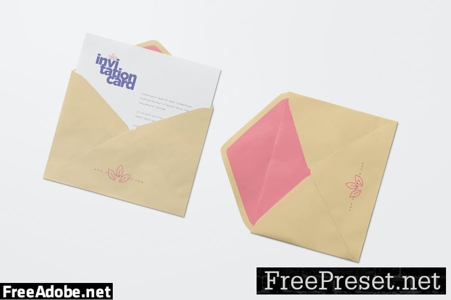 Envelope & Card Mockups 9X62U54