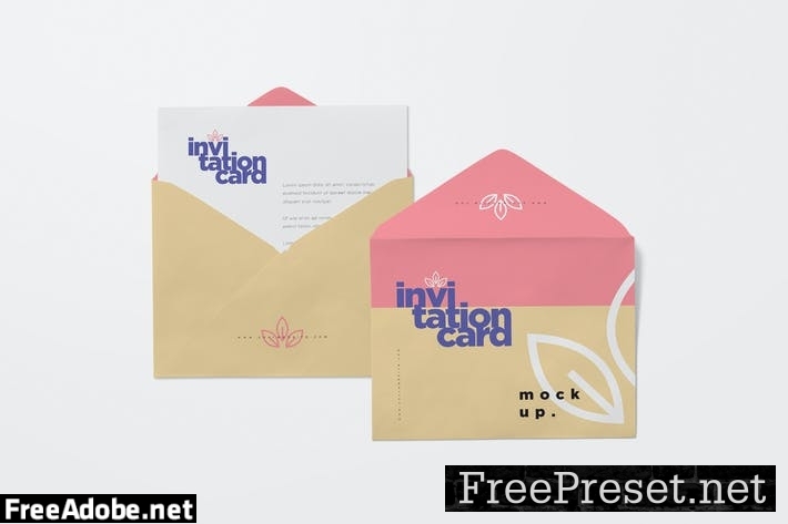 Envelope & Card Mockups 9X62U54