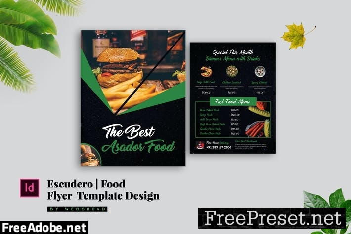 Escudero | Food Flyer Template Design 49H784V