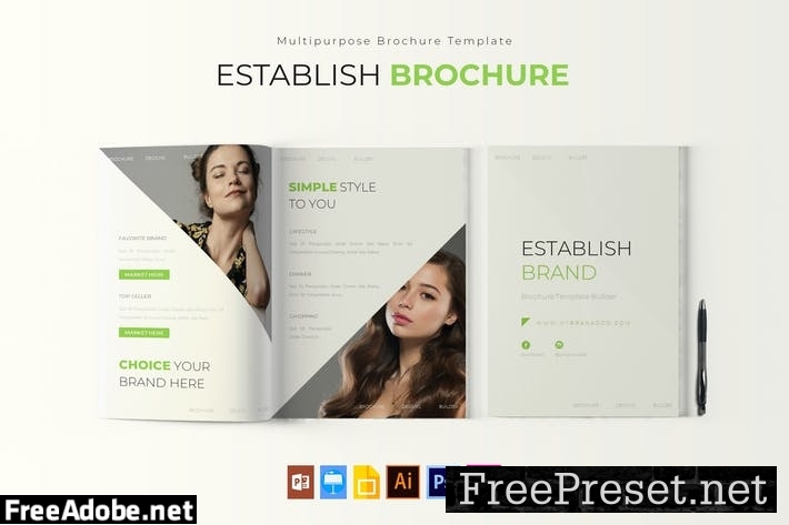 Establish Brand | Brochure Template 89XZ5WC