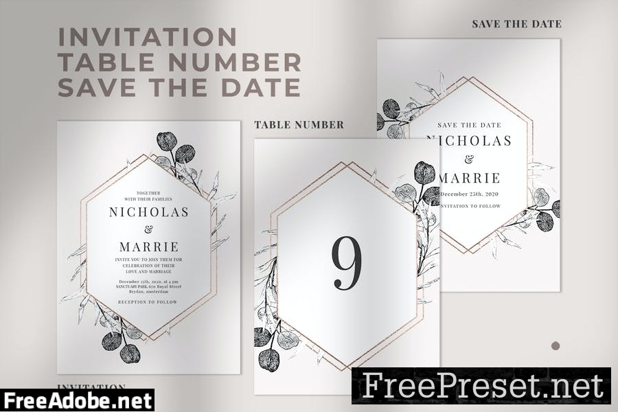 Eucalyptus & Geometric Wedding Suite 8VZ4SVS