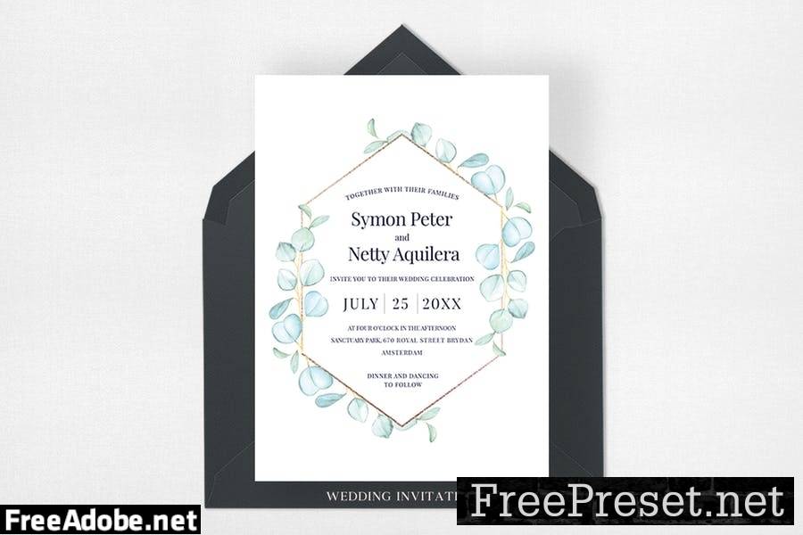 Eucalyptus Wedding Invitation Set