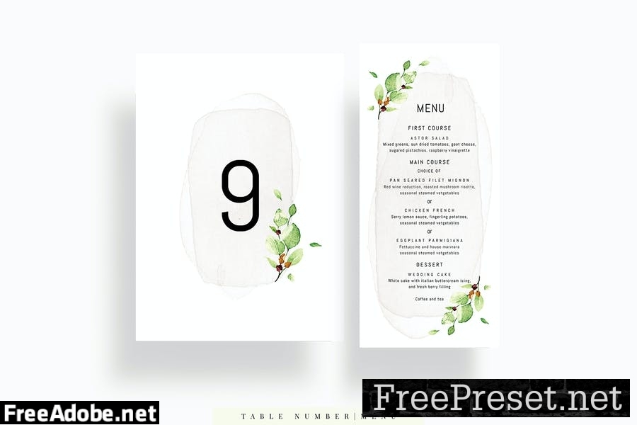 Eucalyptus Wedding Invitation Set AE