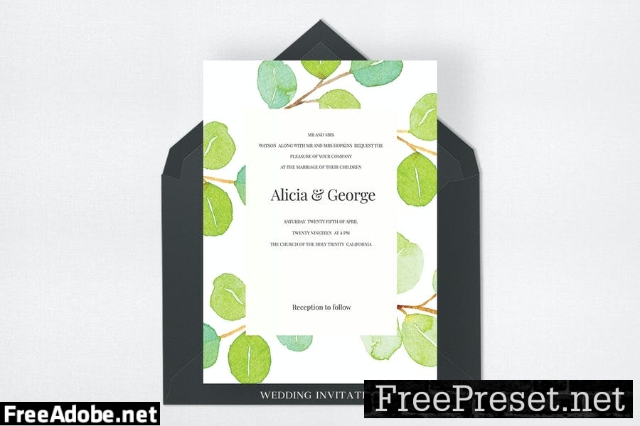 Eucalyptus Wedding Invitation Suite