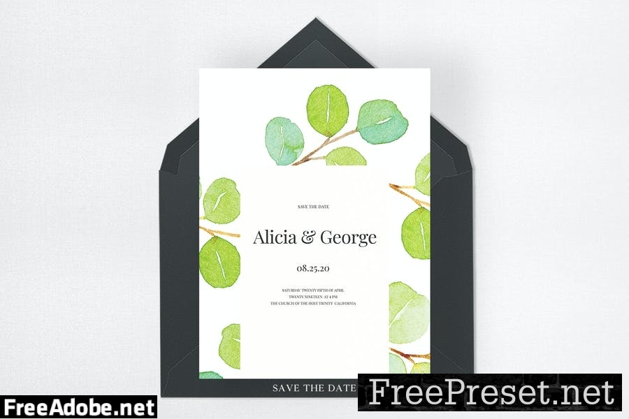 Eucalyptus Wedding Invitation Suite