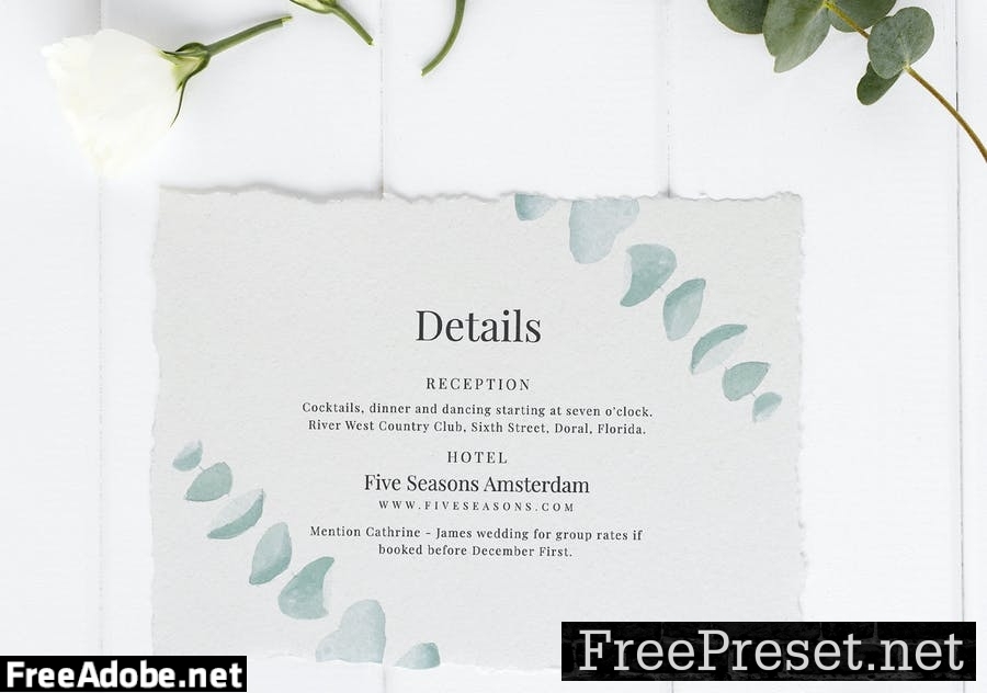 Eucalyptus Wedding Invitation Suite S9EGF2N