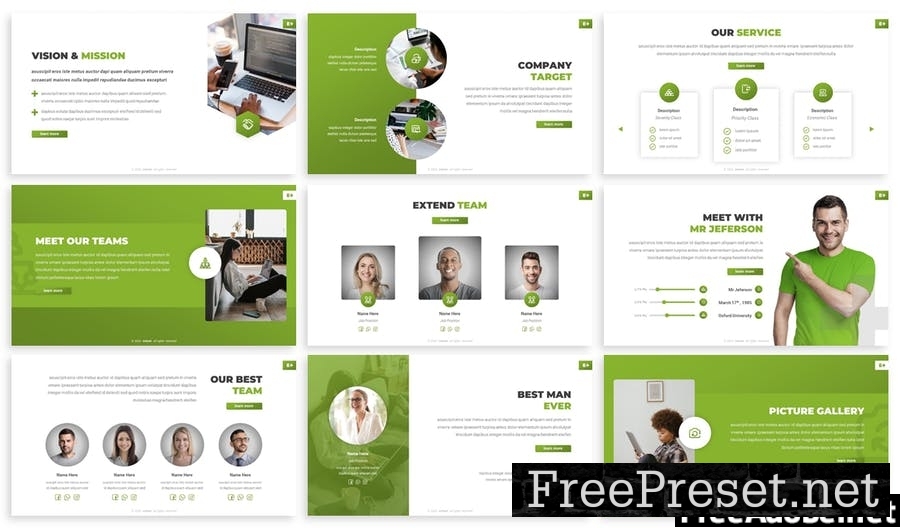 Extend - Eco Business Prensentation Template BW9XFPN