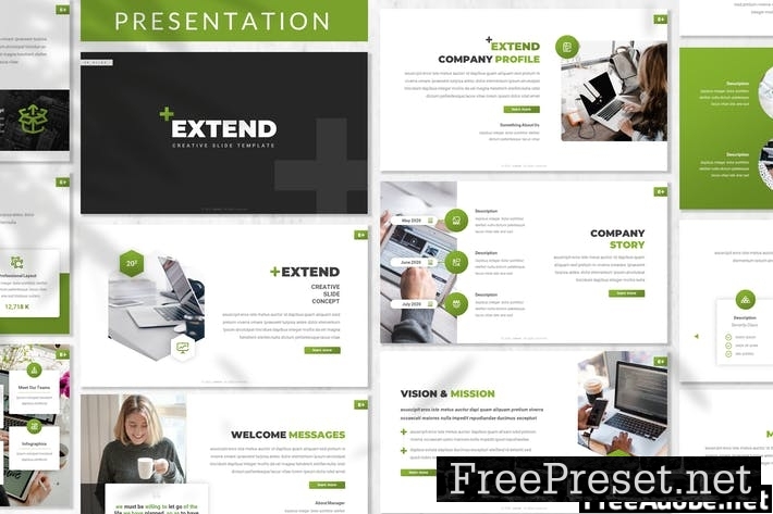 Extend - Eco Business Prensentation Template BW9XFPN