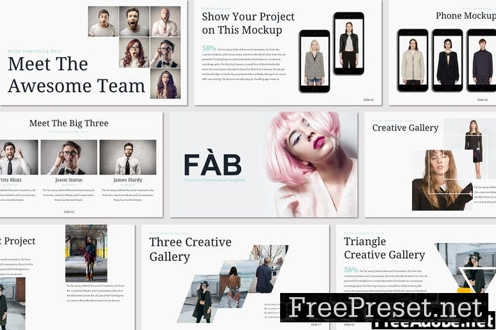 FAB - Google Slides Template WW522D