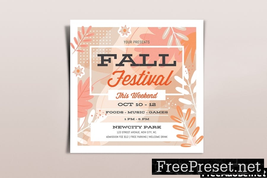 Fall Festival Weekend Template Set