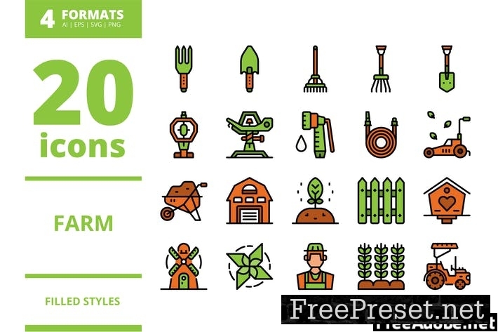 Farm Filled icons packs NAQFRF3