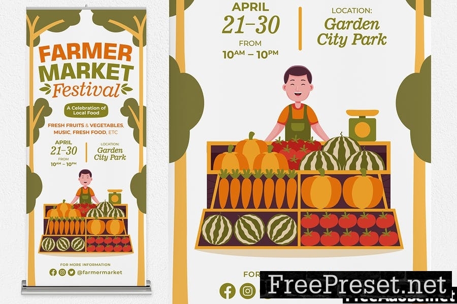 Farmer Market Festival #01 Print Templates Pack CG8UGNC