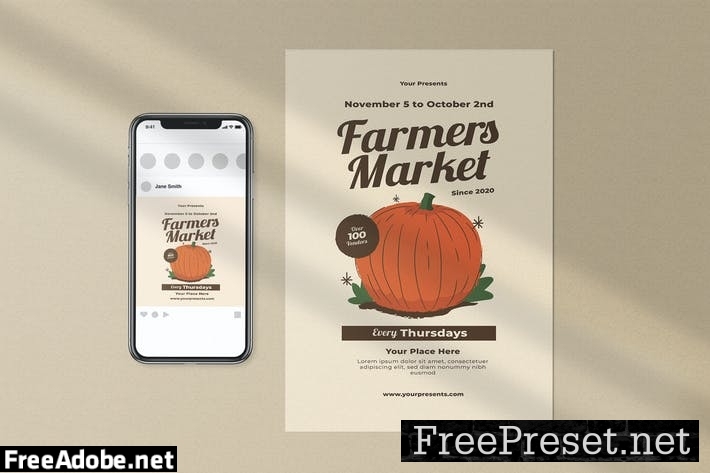 Farmers Market Flyer F2S3TZE