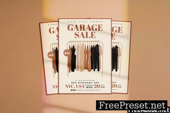 Fashion Garage Sale Flyer WCGZGSJ