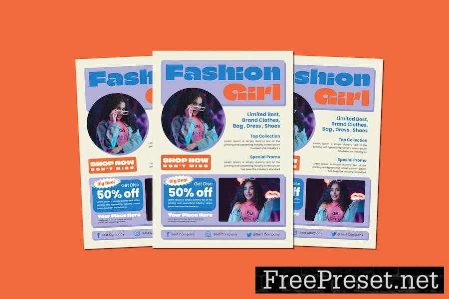 Fashion Girl Flyers EMLB63F