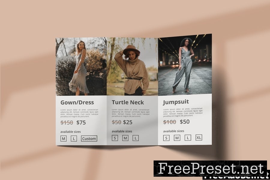 Fashion Lookbook Trifold Brochure