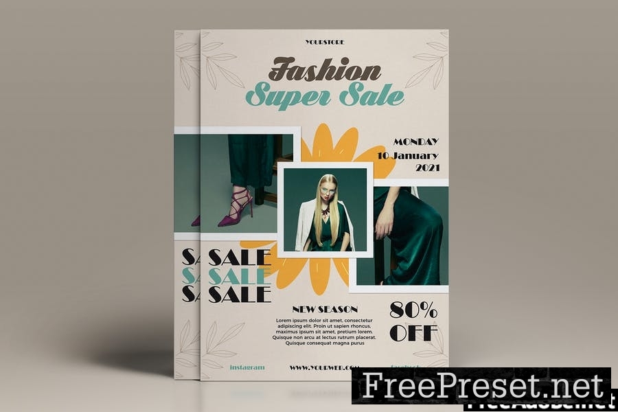 Fashion Sale Flyer Template Vol. 01