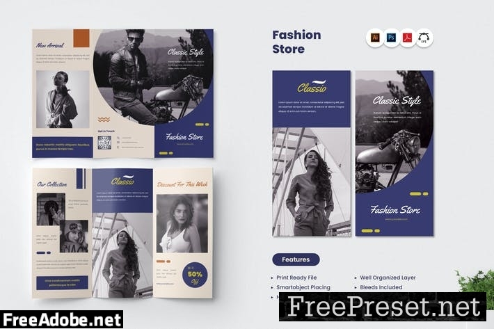 Fashion Store Trifold Brochure 7Q4VYSG