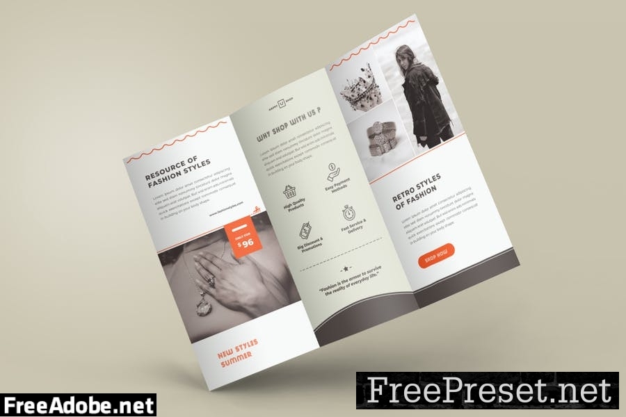 Fashion Store Trifold Brochure MN2KS27