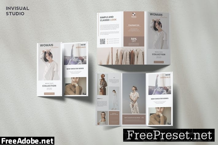 Fashion Trifold Brochure Template UUWCG3K