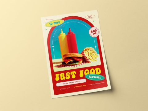 Fast Food Festival Flyer JH8BXKG