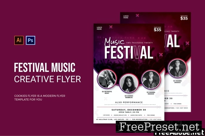 Festival Music - Flyer J2MXK8B