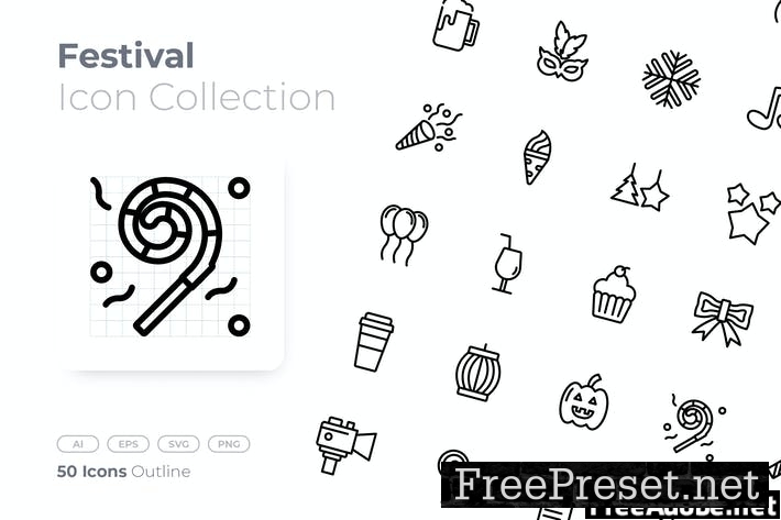 Festival Outline Icon QWSL4NW