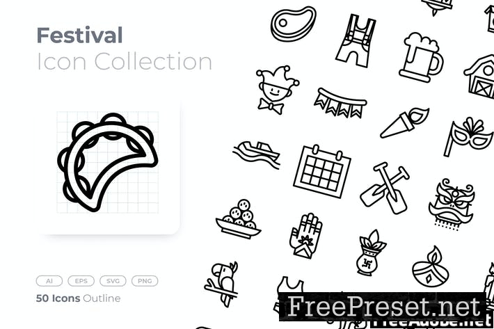 Festival Outline Icon 86ZWS6Y