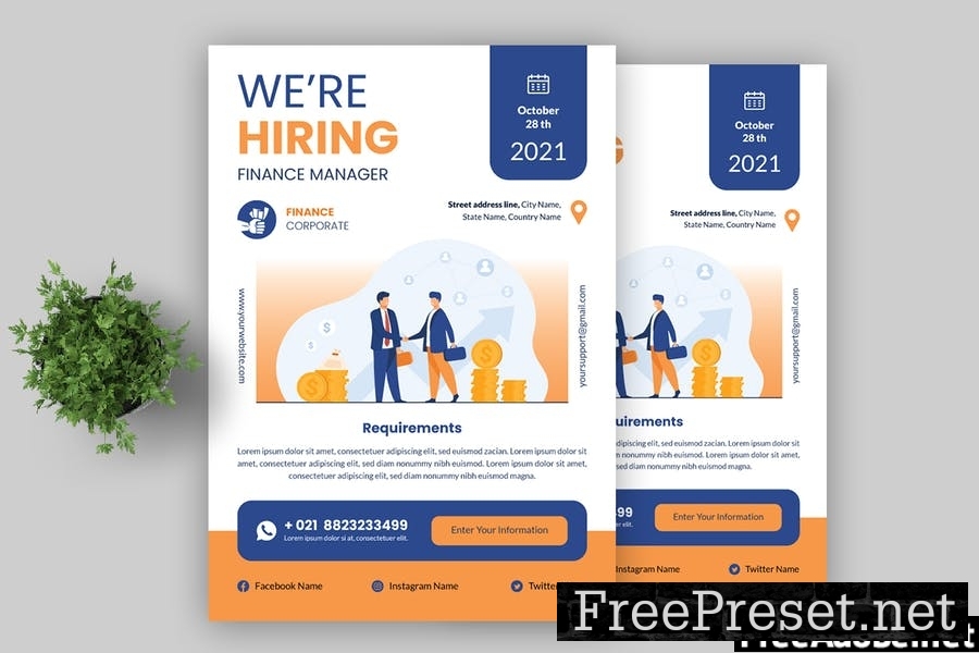 Finance Job Hiring Flyer Advertisement