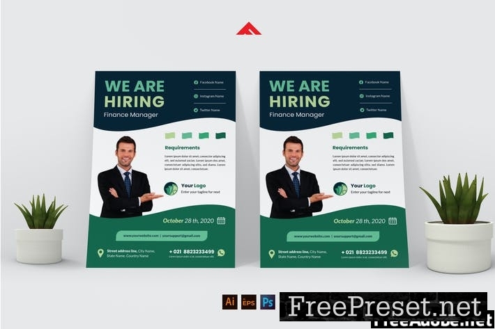 Finance Job Hiring Flyer Advertisement