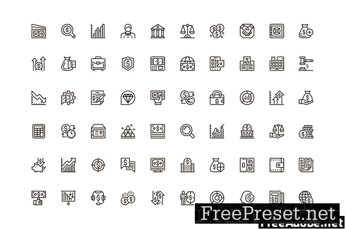 Finance Unique Web Line Icons Pack SSFAG8X