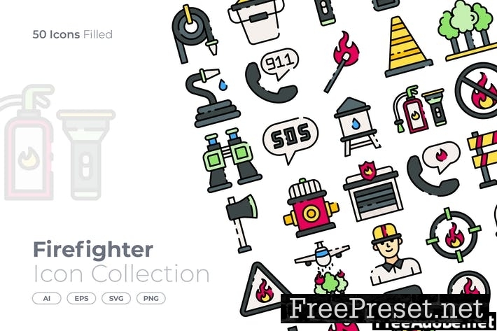 FIre Fighter Filled Icon 674CJZM