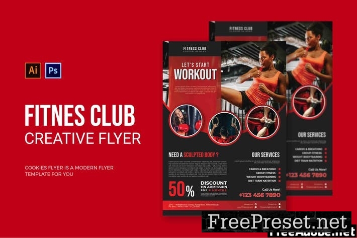 Fitness Club - Flyer W2DFSPA