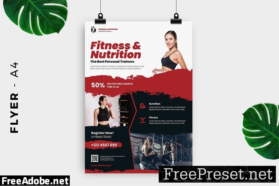 Fitness Gym Flyer Design 7LC9GSK