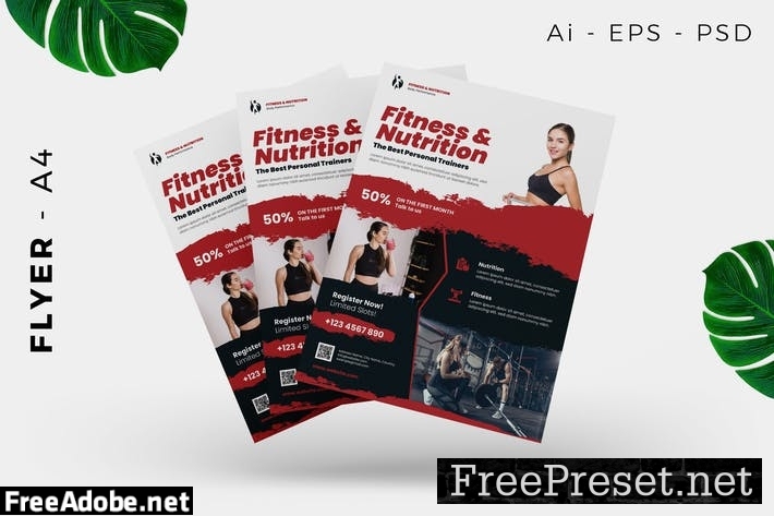 Fitness Gym Flyer Design 7LC9GSK