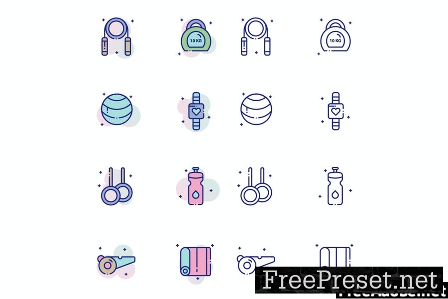 Fitness Icon Pack U3LTZZM