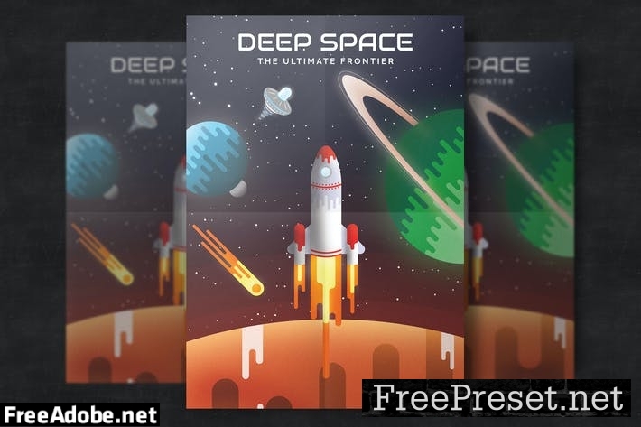 Flat Space Poster Template KC28BM