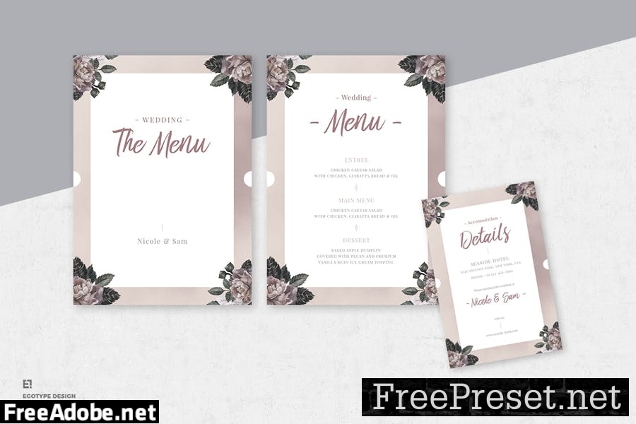 Floral Wedding Invitation Suite NC5S5PF