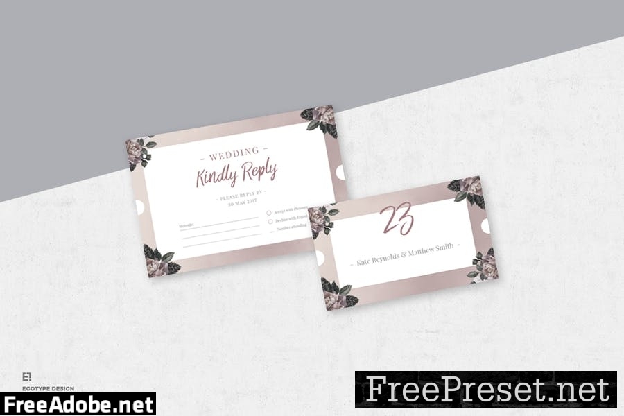 Floral Wedding Invitation Suite NC5S5PF