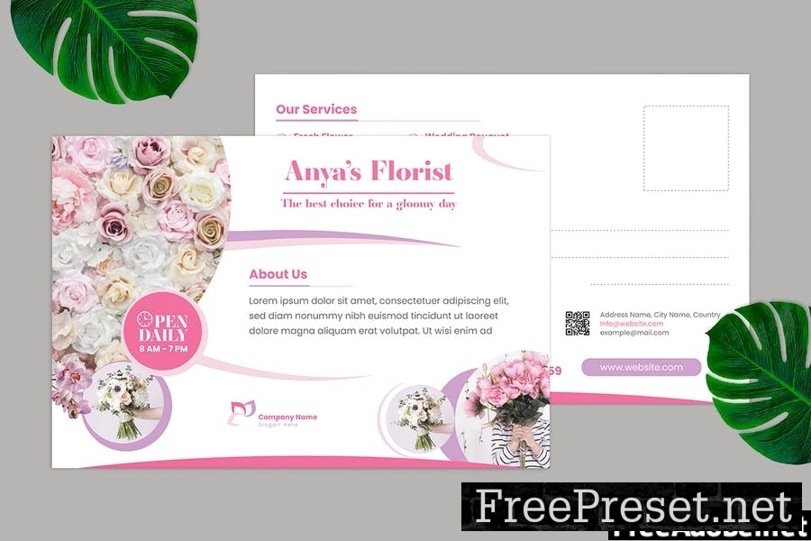 Florist Postcard Design