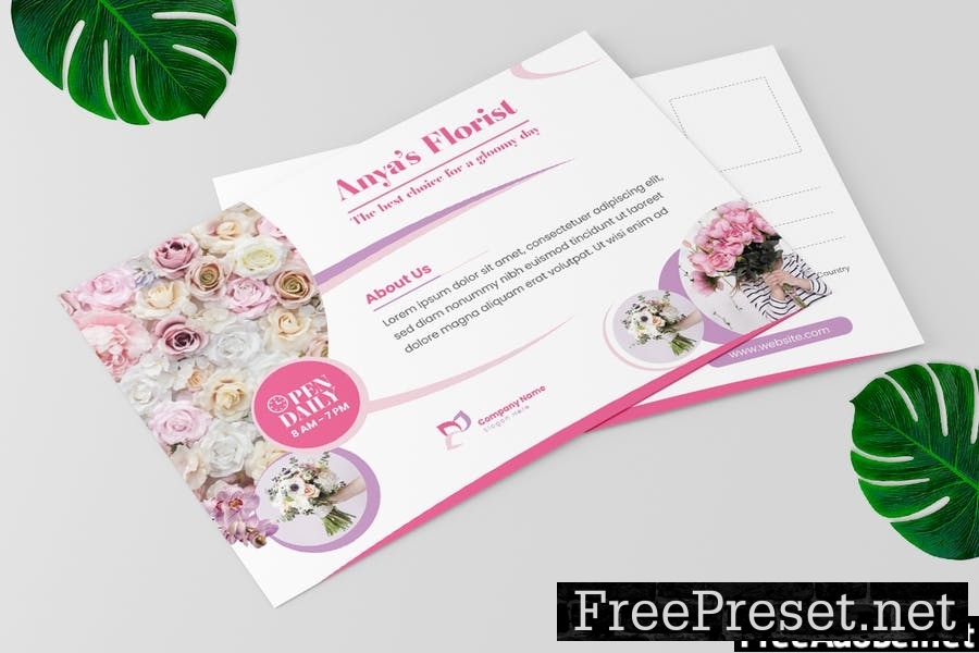 Florist Postcard Design