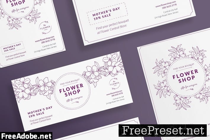 Flower Shop Flyer and Poster Template YNBZQH