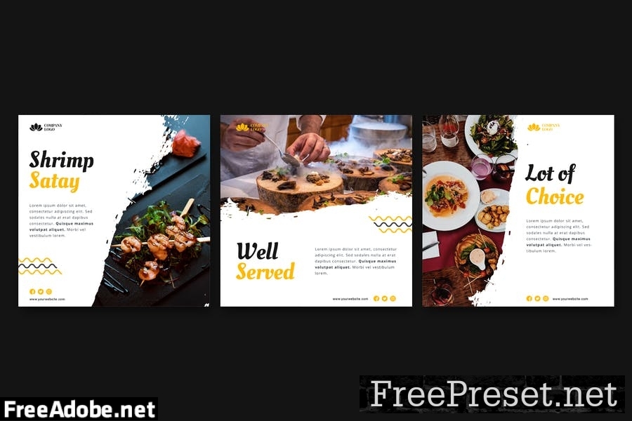 Food & Beverage Instagram Post Template QY3V8V3