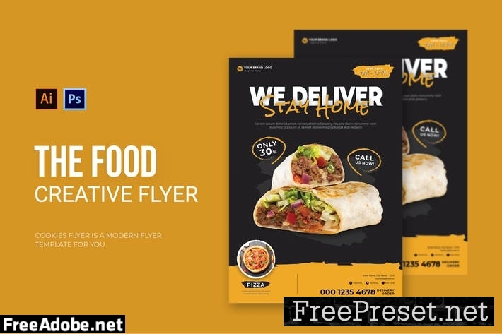 Food Deliver - Flyer PXHJC9A