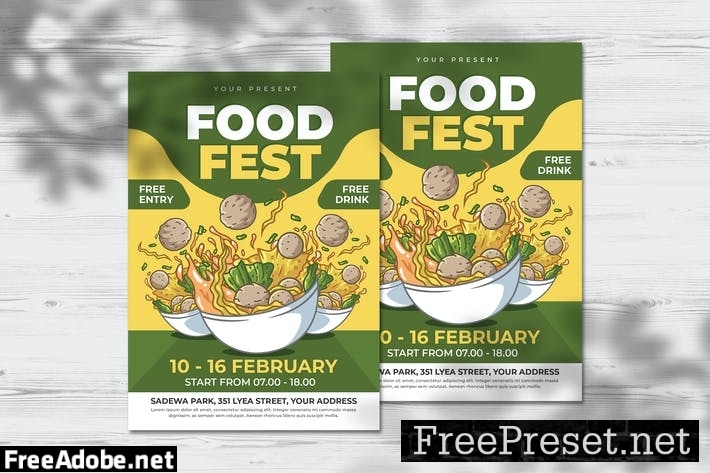 Food Festival Flyer 3XFRBBC