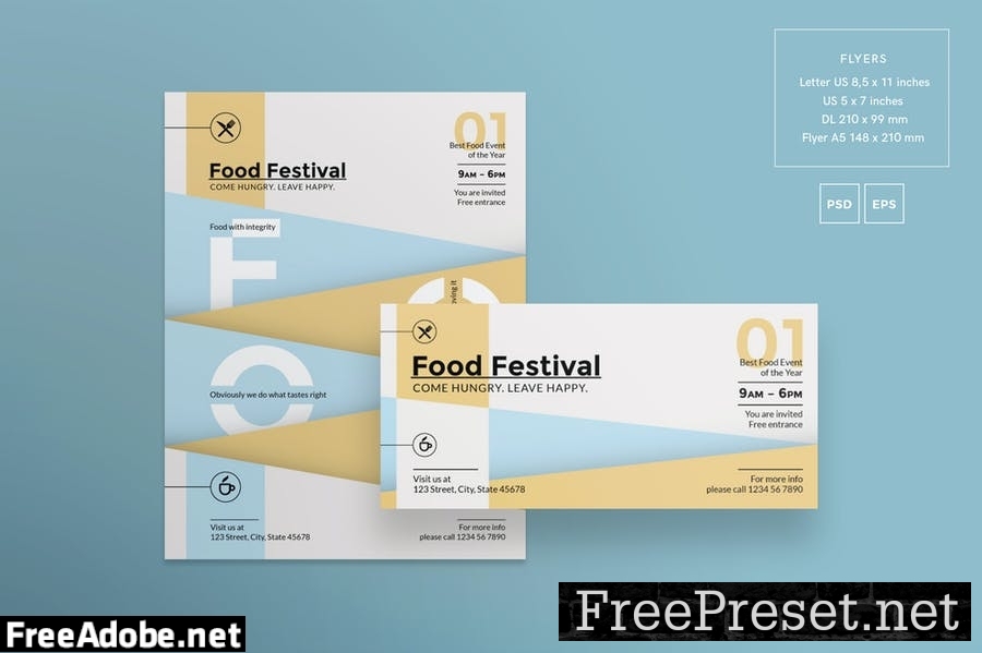 Food Festival Flyer and Poster Template