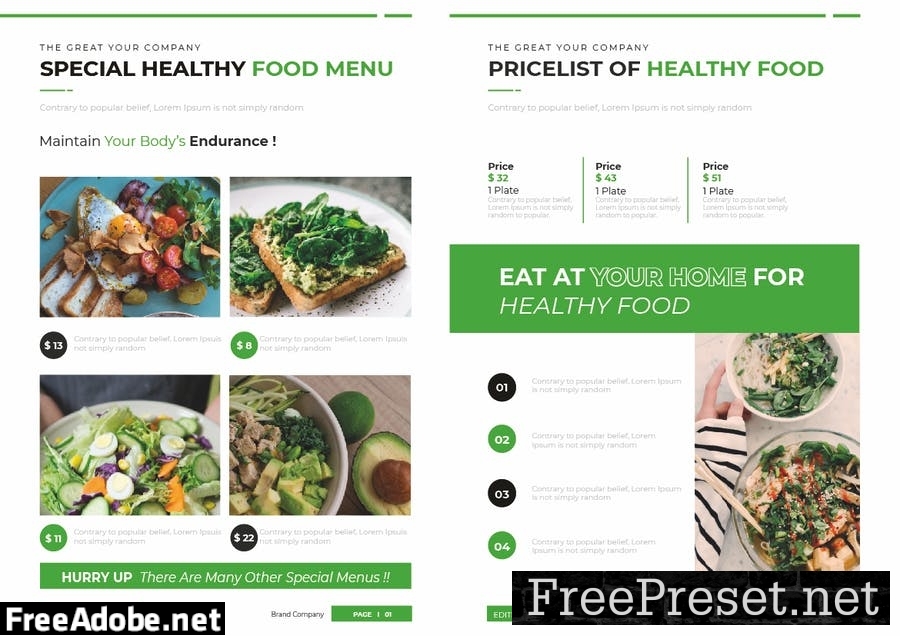 Food Healthy Brochure D7N577H