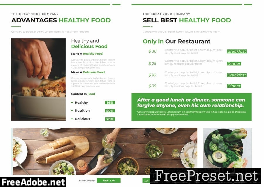 Food Healthy Brochure D7N577H