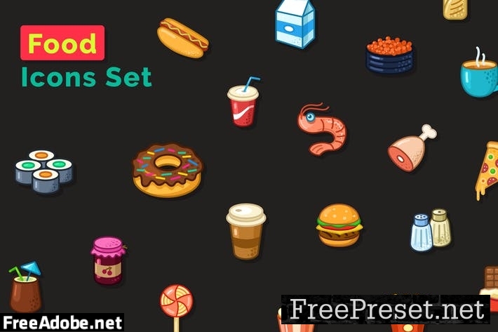 Food Icons Set XBATD6H